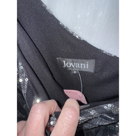 Jovani Sequin One Shoulder Dress Party Cocktail Bodycon Zebra Print‎ NWT - Picture 5 of 9